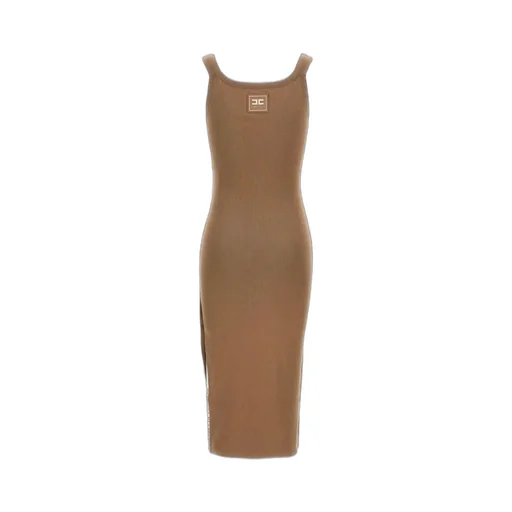Side Slit Sleeveless Knitted Dress