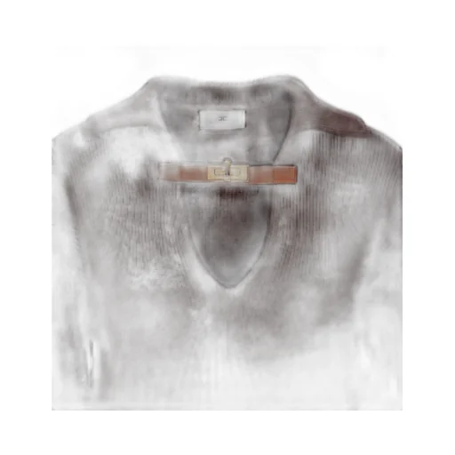 Ribbed Knit Buckle-Detail Polo-Collar Jumper