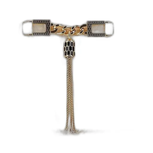 Embossed Chain-Linked Shoulder Bag