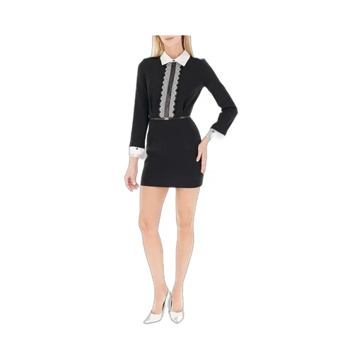 Long-Sleeved Belted Mini Dress