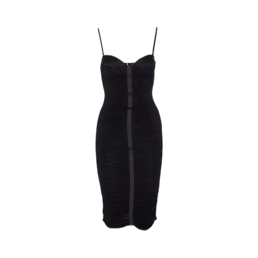 Drape Detailed Slim-Fit Midi Dress