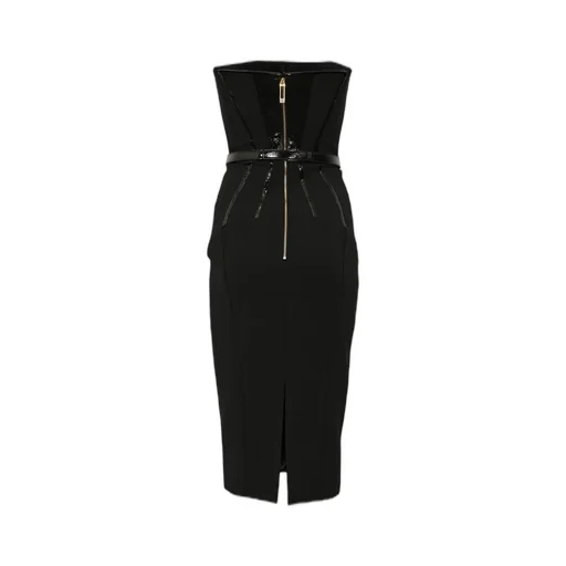 Belted Corset Midi Dress