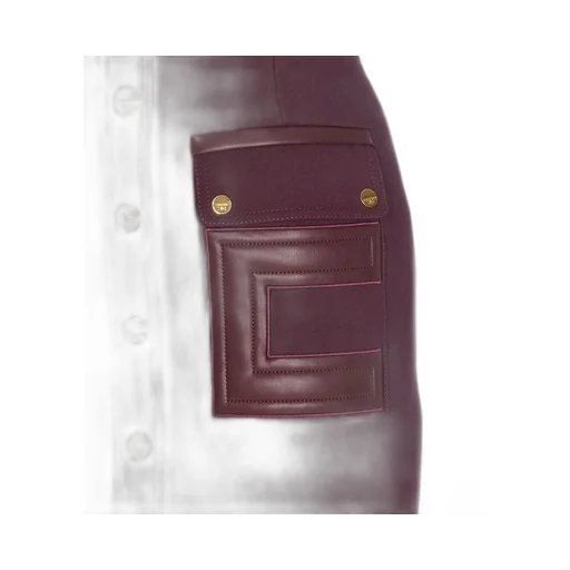 Logo Detail Double-Layer CrÊPe Dress