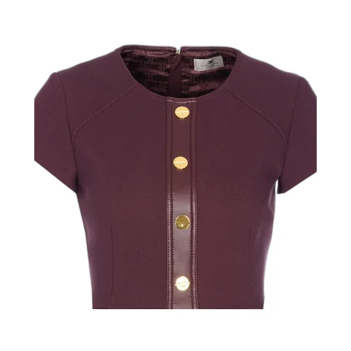 Logo Detail Double-Layer CrÊPe Dress