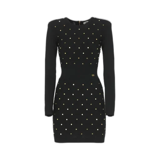Diamond-Shaped Pattern Knitted Mini Dress