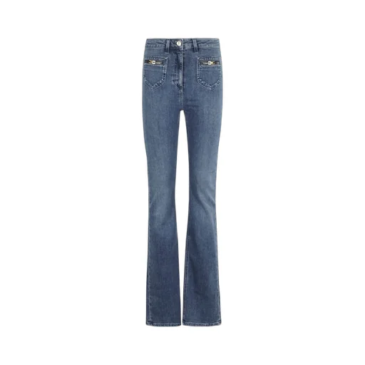 Logo Plaque Boot Cut Jeans