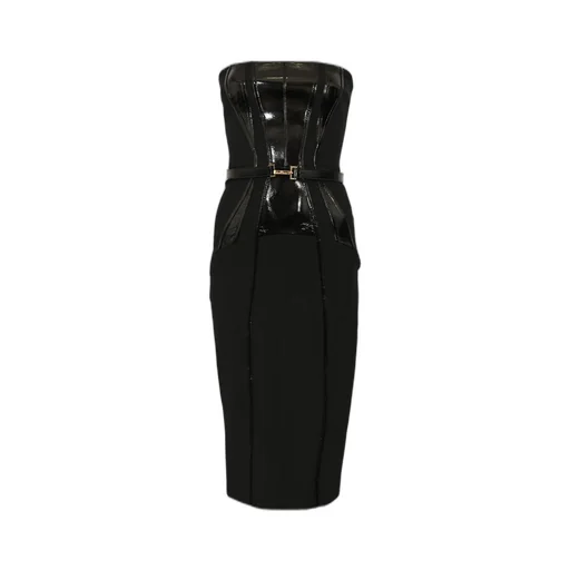 Belted Corset Midi Dress
