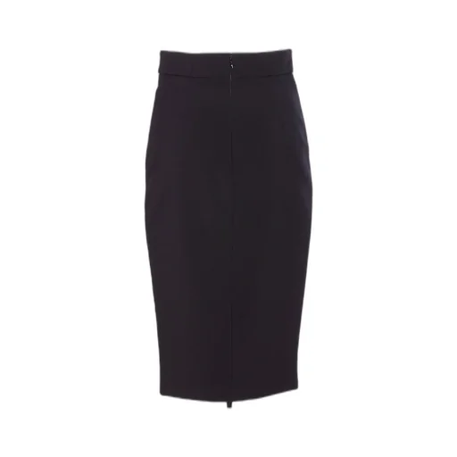 Zip-Detailed Midi Skirt