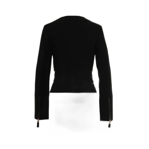 Zipped Double-Layer CrÊPe Jacket