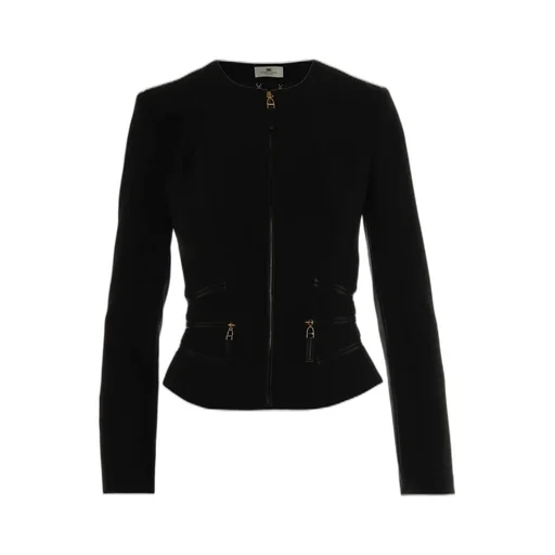 Zipped Double-Layer CrÊPe Jacket