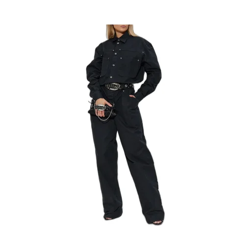 Buttoned Long Sleeved Jumpsuit
