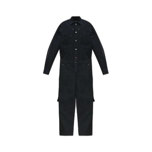 Buttoned Long Sleeved Jumpsuit