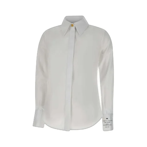 Logo Printed Slim Fit Poplin Shirt