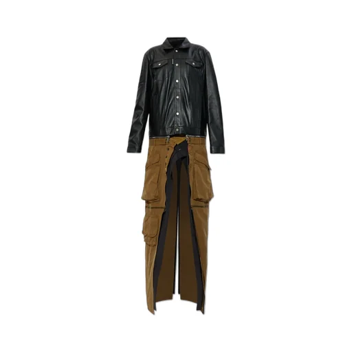 Snap-Button Leather Jacket
