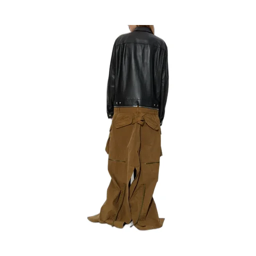 Snap-Button Leather Jacket