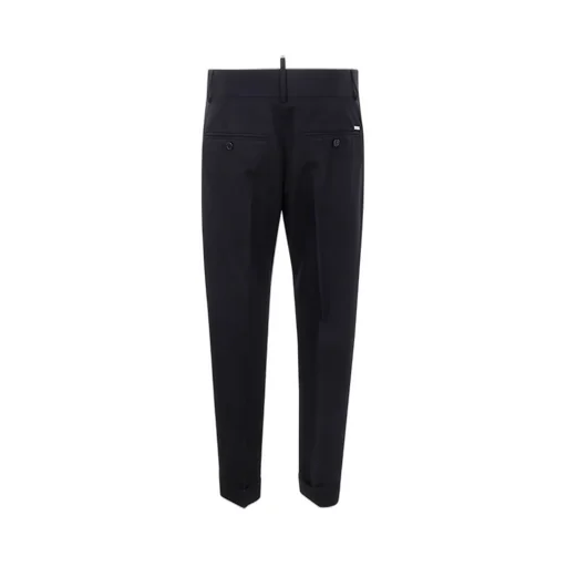 Logo Plaque Turn Up Pants