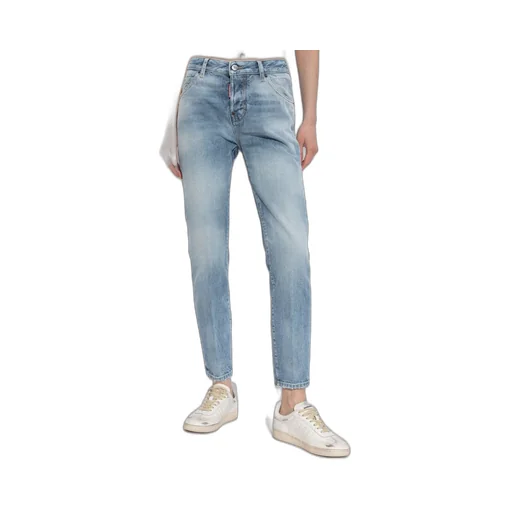 Light Diagonale Wash Cool Girl Distressed Jeans