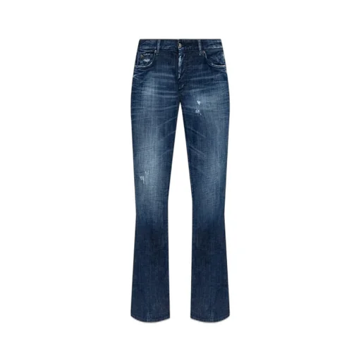 Mid-Waisted Distressed Jeans