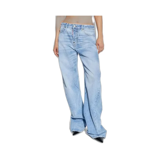 Light Diagonale Wash D2 Twisted Distressed Jeans