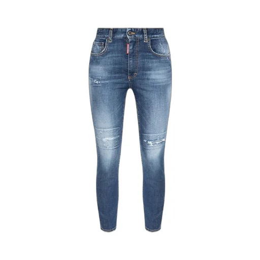 Mid-Rise Slim-Fit Distressed Jeans