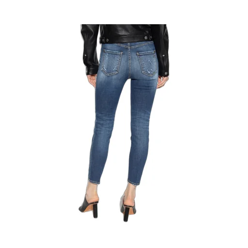 Mid-Rise Slim-Fit Distressed Jeans