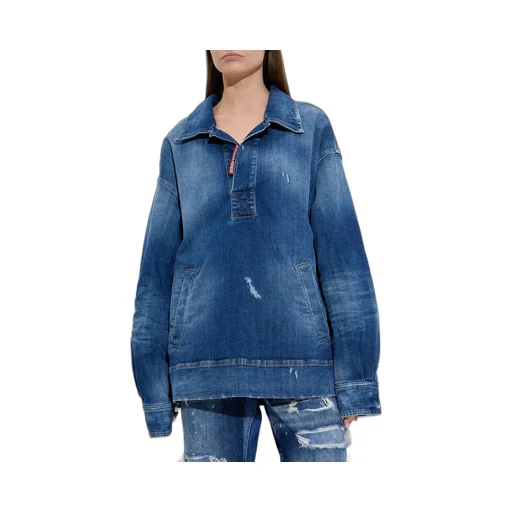Distressed Denim Top