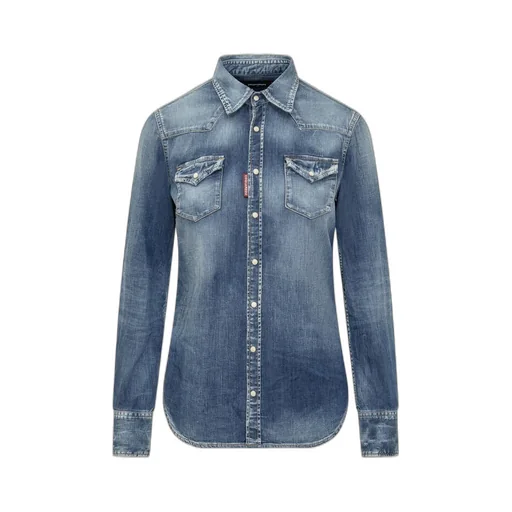 Long-Sleeved Denim Shirt