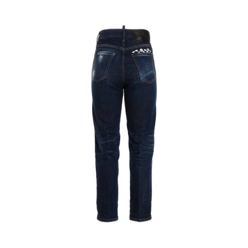 Embroidered Distressed Effect Jeans