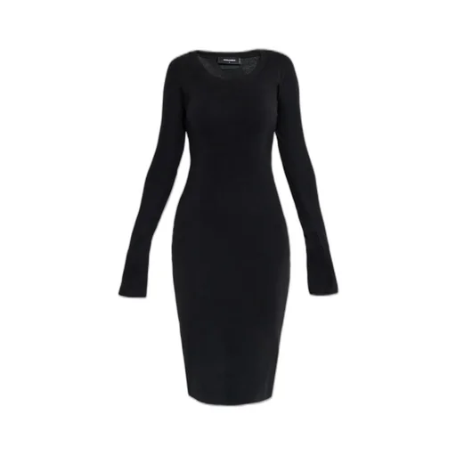 Long-Sleeved Midi Dress