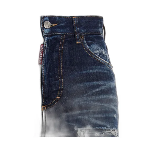 Embroidered Distressed Effect Jeans