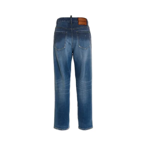 Logo Patch Distressed Jeans