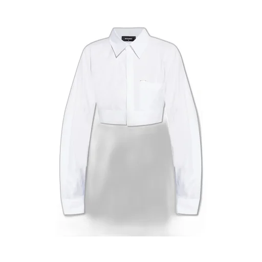 Pocket Detailed Cropped Shirt