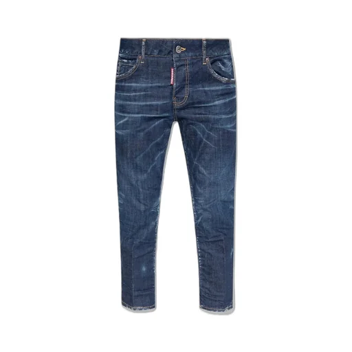 Straight-Leg Cropped Distressed Jeans