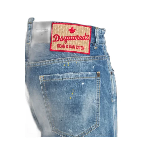 Wide-Leg Distressed Jeans
