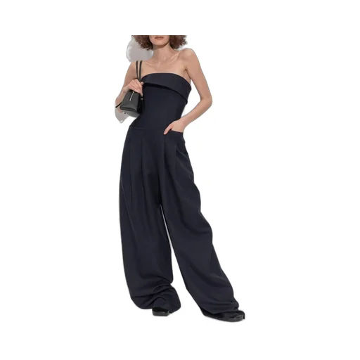 Strapless Wide-Leg Jumpsuit