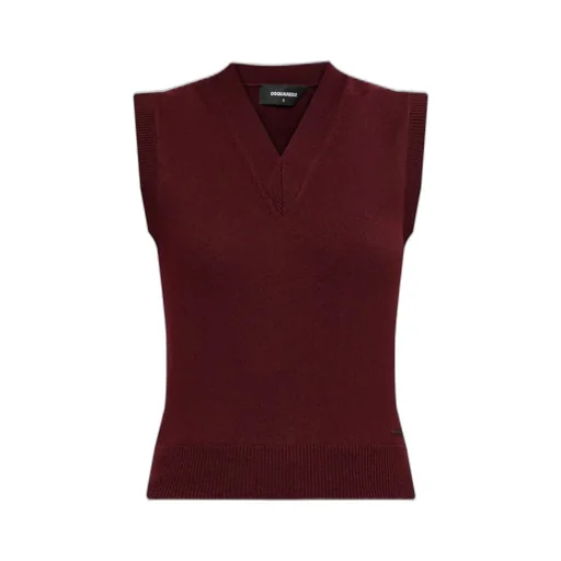 V Neck Knitted Vest