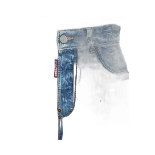 Wide-Leg Distressed Jeans