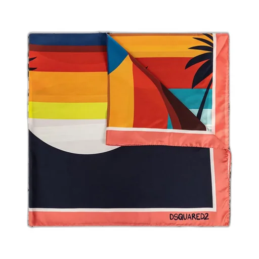 Tropical Print Square Scarf