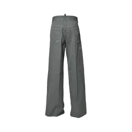 Distressed Straight-Leg Trousers