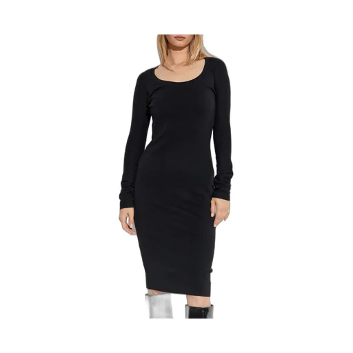 Long-Sleeved Midi Dress