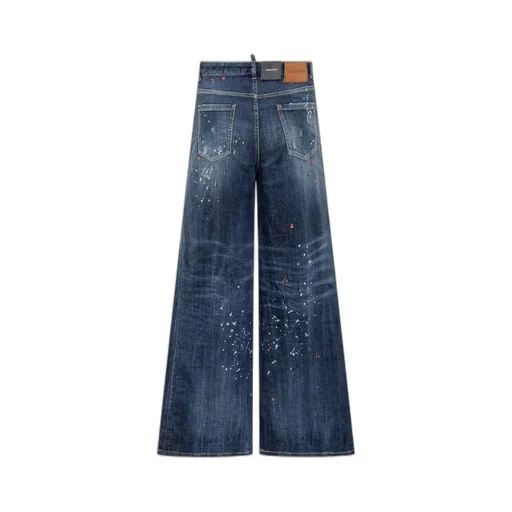 Logo-Patch Distressed Jeans