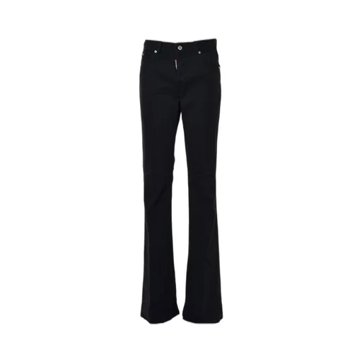 Logo Patch Mid-Rise Flared Jeans