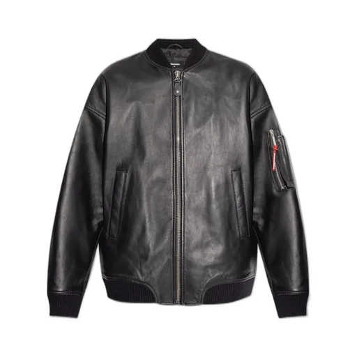 Zip-Up Leather Jacket