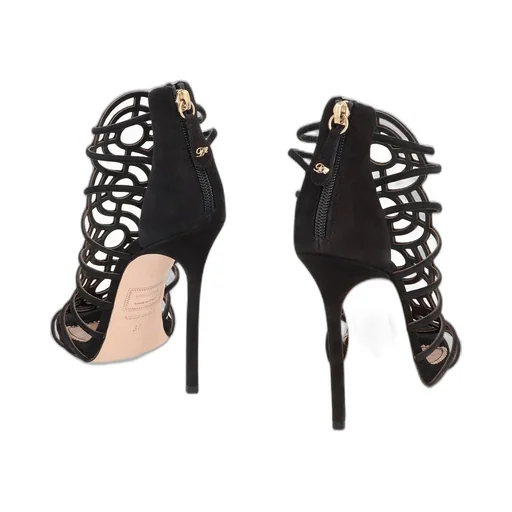 Zipped High-Heeled Sandals