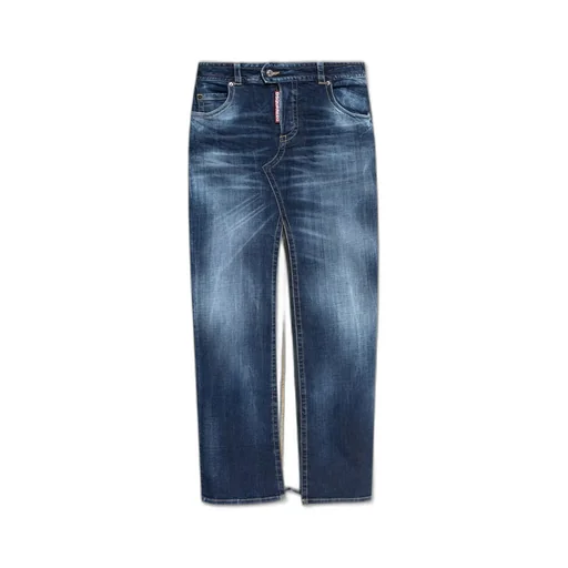 Medium Wash Front Split Jean Skirt