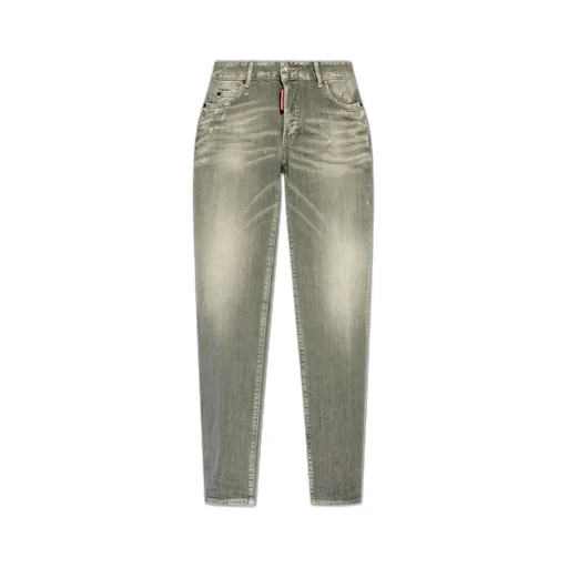 Distressed Straight-Leg Jeans