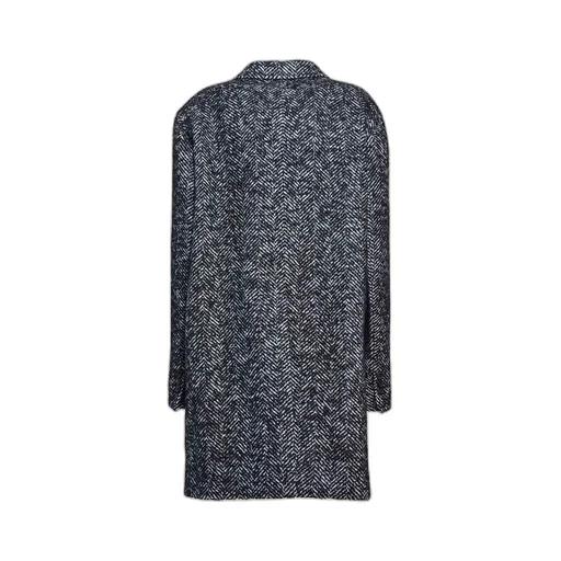Single-Breasted Herringbone Coat