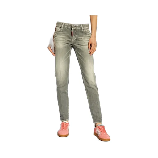 Distressed Straight-Leg Jeans