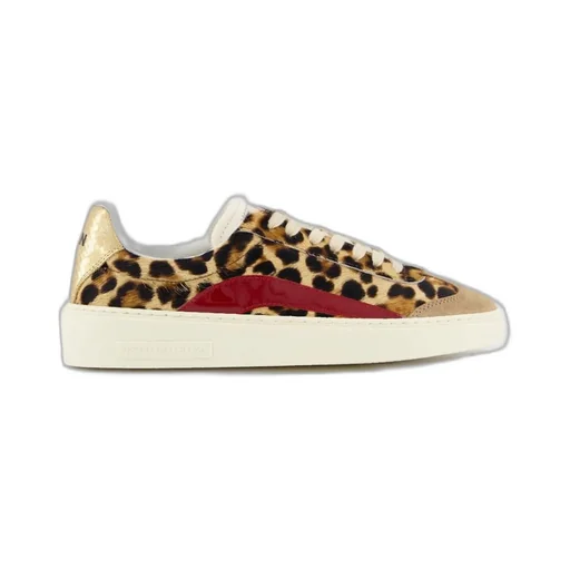 Leopard Pattern Lace-Up Sneakers