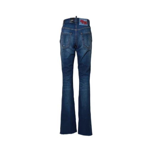 Logo-Patch High-Waist Flared Jeans